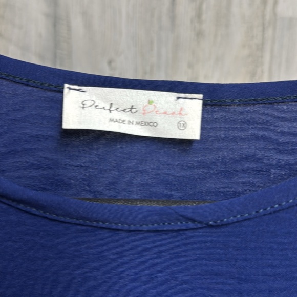 EUC- Perfect Peach blouse NAVY- Size 1X - Picture 3 of 3